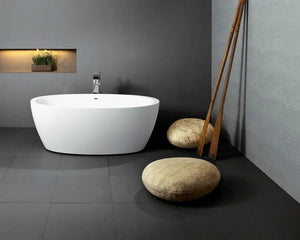 Auri Bathtub, Luxury bathtub , Solid Surface bathtub ,Matte white bathtub ,Large bathtub, free standing bathtub
