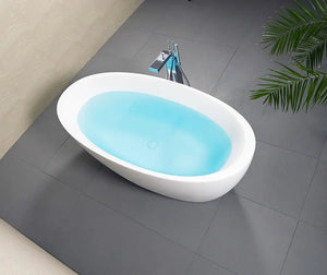 Auri Bathtub, Luxury bathtub , Solid Surface bathtub ,Matte white bathtub ,Large bathtub, free standing bathtub