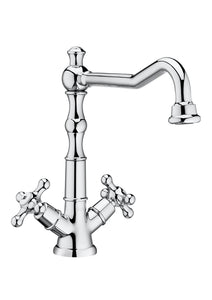 Carmen by Roca Chrome vessel bathroom sink faucet. Vintage faucets. Traditional faucets Roca Group