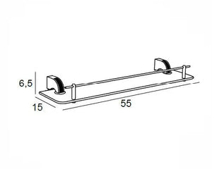 Cecilia wall frosted glass shelf with Swarovski crystals. Secret Bath