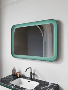 Dijon Contemporary Free standing 40" Green-white bathroom vanity. Solid ash. Secret Bath