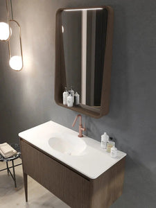 Dijon Contemporary Free standing 40" Serena Ash bathroom vanity. Solid ash. Secret Bath