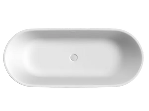 Noe Bathtub, Luxury bathtub , Solid Surface bathtub ,Matte white bathtub ,Large bathtub, free standing bathtub