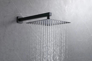 Monaco matte black complete shower set  .Shower System 10 Inches showerhead Secret Bath