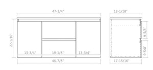 Gables bathroom vanity. Waterproof modern bathroom cabinet. Secret Bath