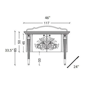 Gloria Classica bathroom vanity 46". Italian bathroom vanity Armadi Art