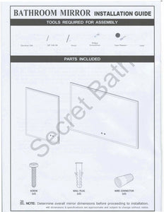 Lumini wall-mount bathroom LED mirror Dimmable lighted Defogger System Touch button Several sizes LED mirror Secret Bath