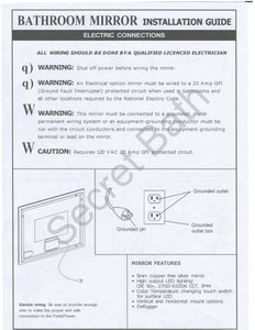 Lumini wall-mount bathroom LED mirror Dimmable lighted Defogger System Touch button Several sizes LED mirror Secret Bath