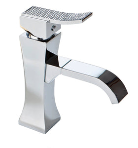 Inca Swarovski single handle bathroom sink faucet. Swarovski crystals inlaid. Griferias MR