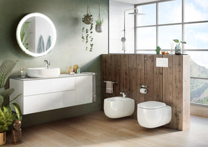 Roca Beyond Rectangular vessel sink. Over counter sink. Roca
