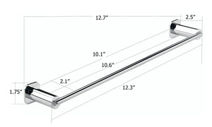 Jenny Polished chrome 13" small towel bar. Towel rail PYP