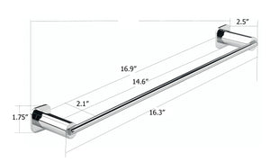 Jenny Polished chrome medium towel bar 17". PYP