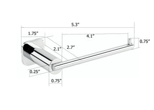 Jenny polished chrome toilet paper holder without lid. Bath tissue holder PYP