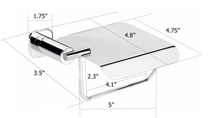 Jenny polished chrome toilet paper holder with lid. bath tissue holder PYP