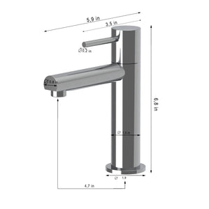 Philipe single handle bathroom sink faucet. Modern tap Marti 1921