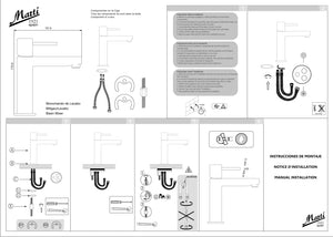 Philipe single handle bathroom sink faucet. Modern tap Marti 1921