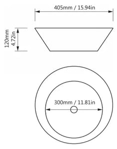 Korb Lang Mond sink drawing