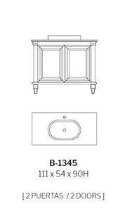 Laura Traditional Bathroom Vanity 44 ". Luxury traditional vanity Coleccion Alexandra