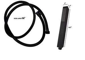 Leon matte black complete shower set  .Shower System 10 Inches. Aquassent