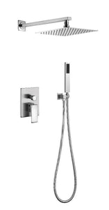 Loretta polished chrome complete shower set  .Shower System 10 Inches showerhead Secret Bath