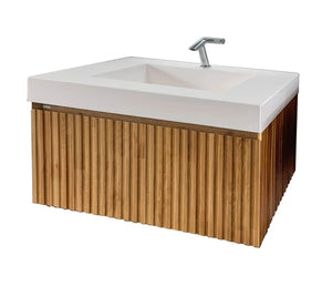 Loria Contemporary 32" Solid Natural Oak bathroom vanity. Luxury bathroom Secret Bath