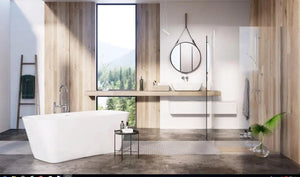 Lumi bathtub, Luxury bathtub, Solid Surface bathtub ,Matte white bathtub ,Large bathtub, free standing bathtub