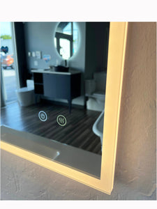 Lumini wall-mount bathroom LED mirror Dimmable lighted Defogger System Touch button Several sizes LED mirror Secret Bath