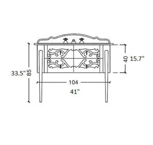 Markiz Classica walnut bathroom vanity 45". Italian bathroom vanity Armadi Art