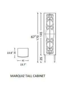 Markiz Classica walnut bathroom vanity 45". Italian bathroom vanity Armadi Art