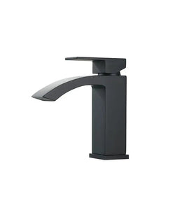 Monaco Single Hole Matte black Bathroom Sink Faucet. Deck mount black faucet Secret Bath