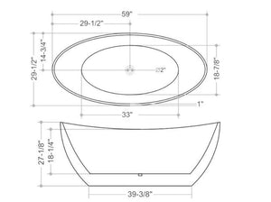 Moon free standing bathtub. Oval acrylic tub. Modern tub. Secret Bath