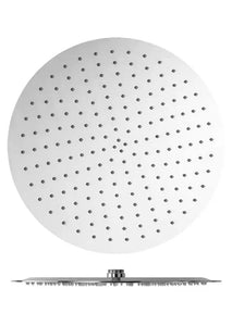 Moscu Round Ultra Thin Rain Shower Head, Polished chrome Stainless Steel Aquassent