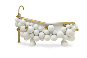 Newton White Gold burbles free standing Luxury Bathtub MV