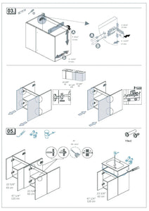 Neox 24 inches modern small floating bathroom Vanity ,2 doors with ceramic sink console Roca Group