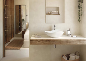 Ruy Ohtake by Roca Organic Porcelain vessel sink. Elongate vessel sink Roca
