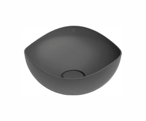 Ruy Ohtake by Roca Dark Gray Round Organic Porcelain vessel sink. Roca