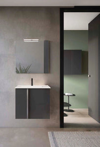 Neox 24 inches modern small floating bathroom Vanity ,2 doors with ceramic sink console Roca Group