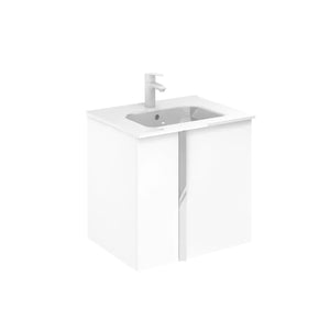 Neox 24 inches modern small floating bathroom Vanity ,2 doors with ceramic sink console Roca Group