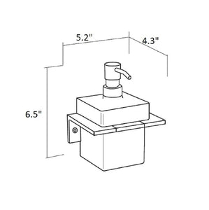 Orio Frosted glass wall mounted soap dispenser. Large soap dispenser Uraldi