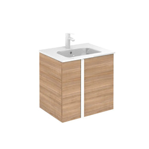 Neox 24 inches modern small floating bathroom Vanity ,2 doors with ceramic sink console Roca Group
