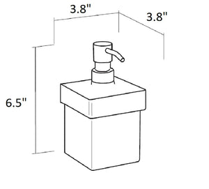 Orio Frosted glass table soap dispenser. Free standing large soap dispenser Uraldi