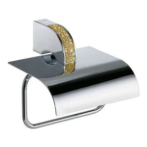 Cecilia toilet paper holder with cover. Swarovski crystals inlaid Secret Bath