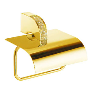 Cecilia toilet paper holder with cover. Swarovski crystals inlaid Secret Bath