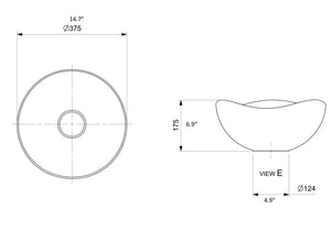 Ruy Ohtake by Roca Round Organic Porcelain vessel sink. Roca
