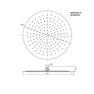 Malaga polished chrome complete shower set. Round shower system 10 inches Aquassent