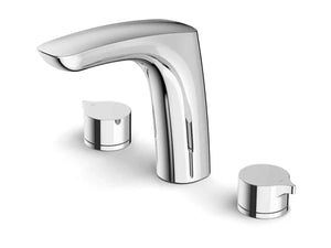 Insignia by Roca Chrome three holes bathroom sink faucet. Two handles bathroom faucets. Roca Group