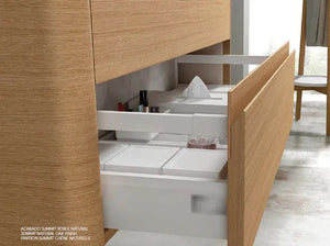 Aston Contemporary Floating 40 inches bathroom vanity. Natural Oak, European brand Secret Bath