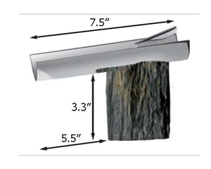 SGR Natur single hole bathroom sink faucet. Travertine marble Marti 1921