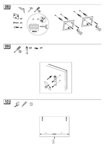 Pack Stay 20 inches wall mounted bathroom Vanity 2 drawers with ceramic sink console and mirror Roca Group