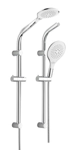 Suna Adjustable Slide bar with handheld showerhead and hose. Chrome Aquassent